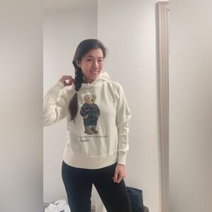 Ralph Lauren polo women teddy bear fleece hoodies